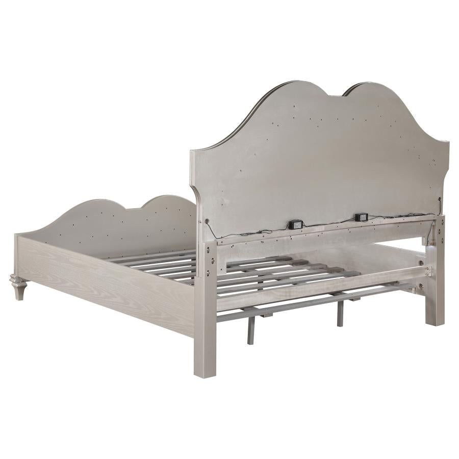 Evangeline Silver Eastern King Bed - MyWaynesHome #