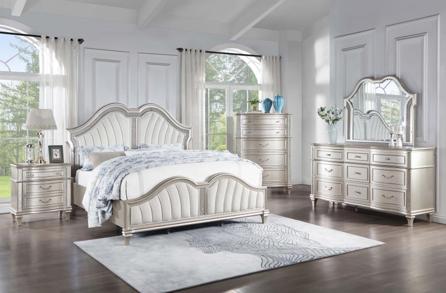Evangeline Silver Eastern King Bed - MyWaynesHome #