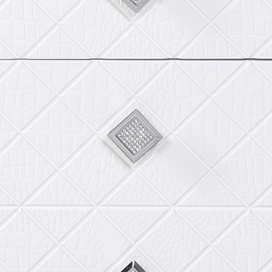 Eleanor White Eastern King Bed 4 Pc Set - MyWaynesHome #