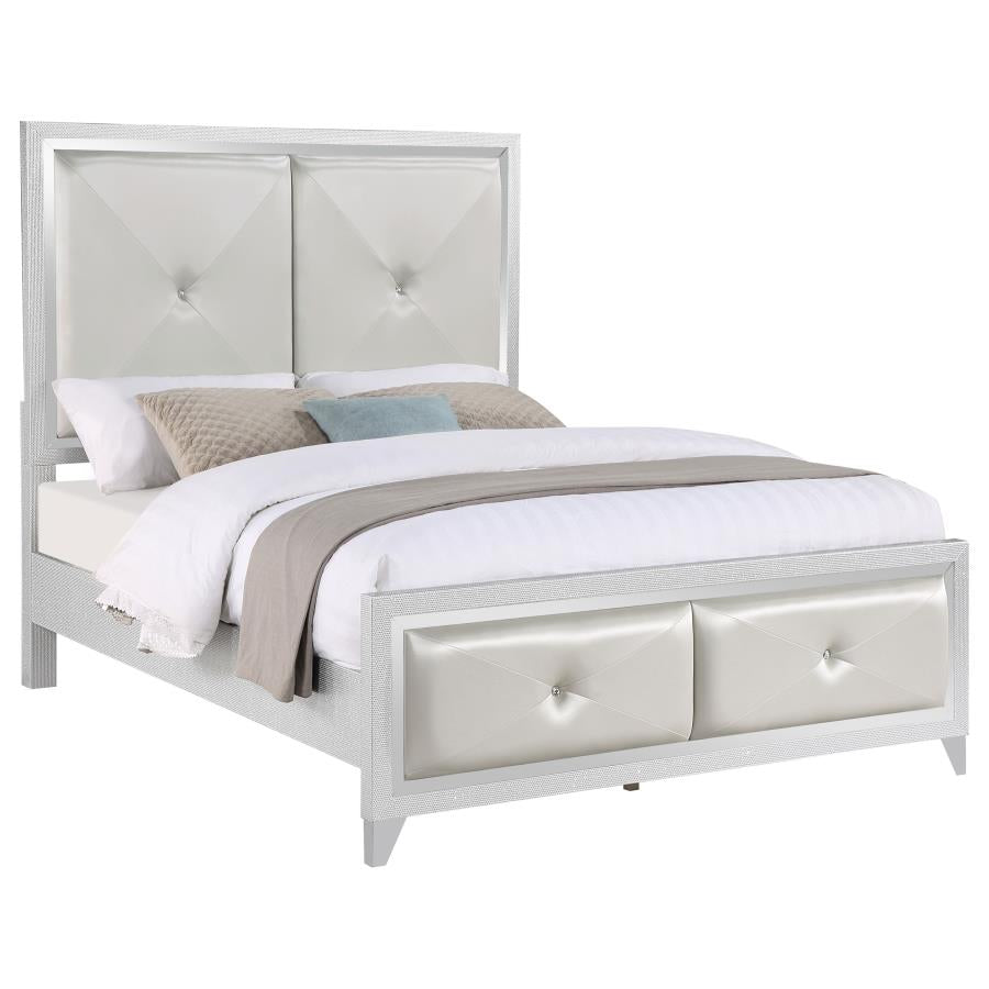 Larue Silver California King Bed - MyWaynesHome #