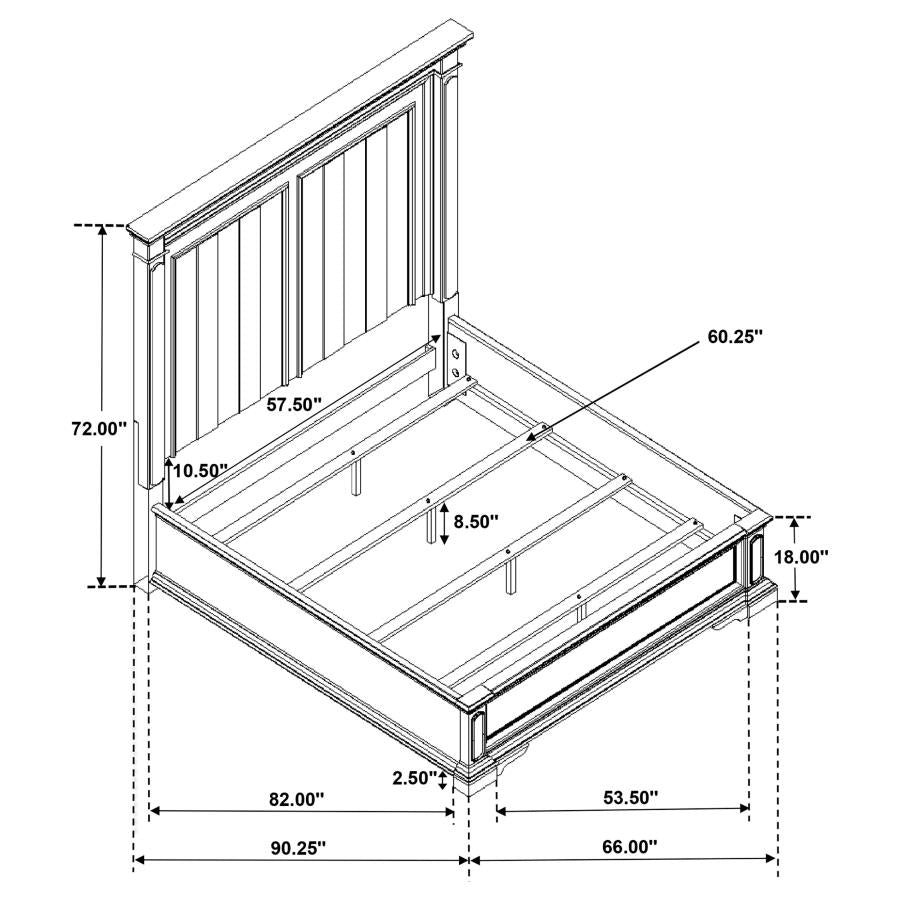 Evelyn White Queen Bed 4 Pc Set - MyWaynesHome #
