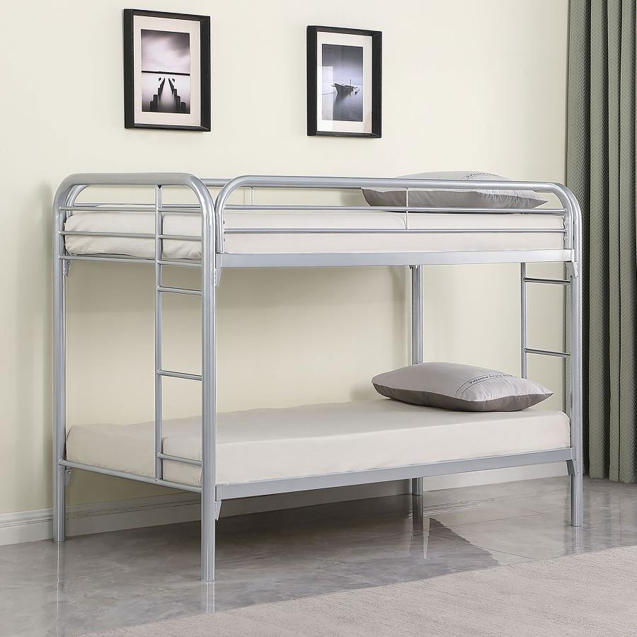 Morgan Silver Twin / Twin Bunk Bed - MyWaynesHome #