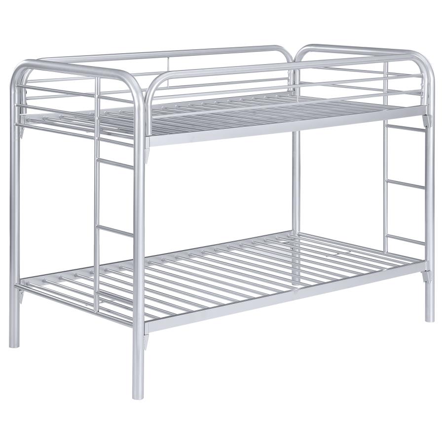 Morgan Silver Twin / Twin Bunk Bed - MyWaynesHome #