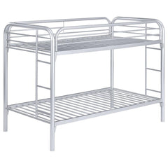 Morgan Silver Twin / Twin Bunk Bed - MyWaynesHome #