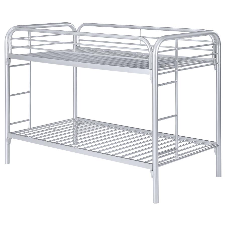 Morgan Silver Twin / Twin Bunk Bed - MyWaynesHome #