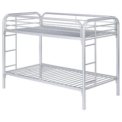 Morgan Silver Twin / Twin Bunk Bed - MyWaynesHome #