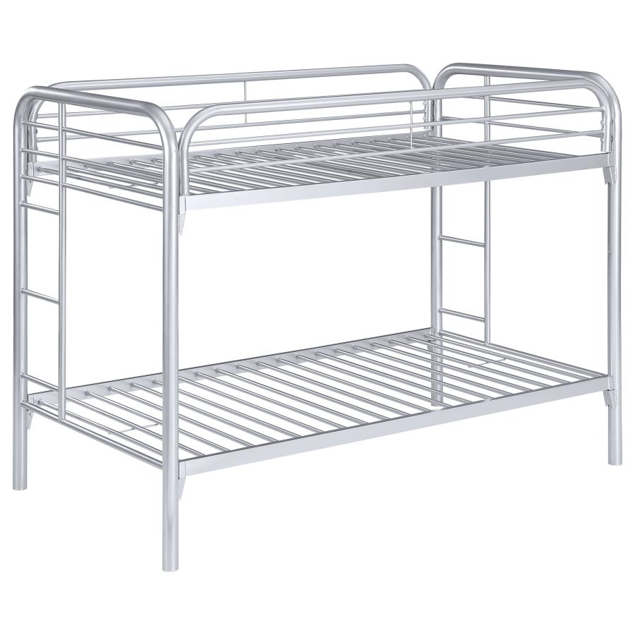 Morgan Silver Twin / Twin Bunk Bed - MyWaynesHome #