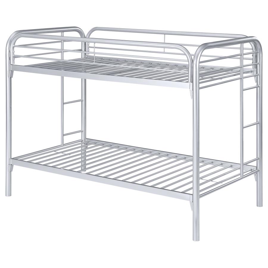 Morgan Silver Twin / Twin Bunk Bed - MyWaynesHome #