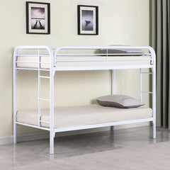 Morgan White Twin / Twin Bunk Bed - MyWaynesHome #