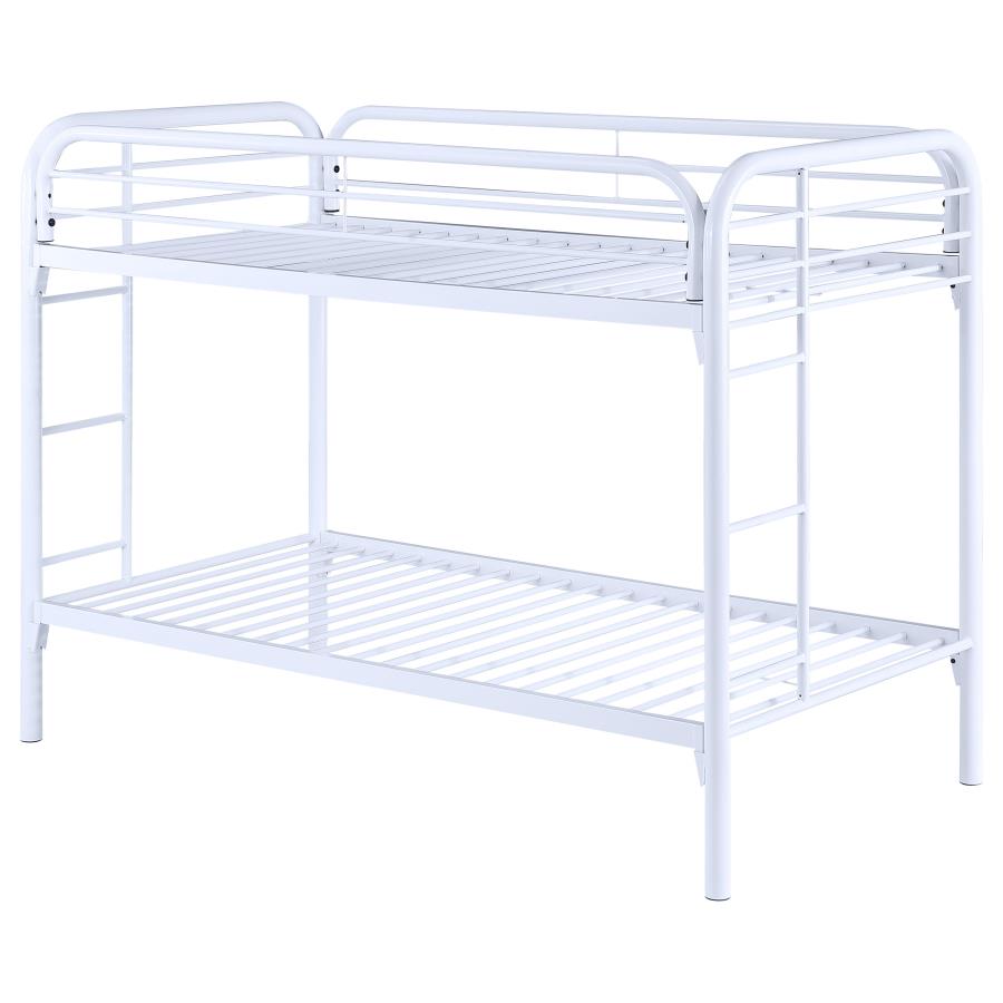 Morgan White Twin / Twin Bunk Bed - MyWaynesHome #