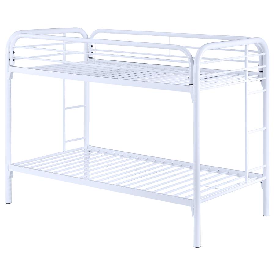 Morgan White Twin / Twin Bunk Bed - MyWaynesHome #