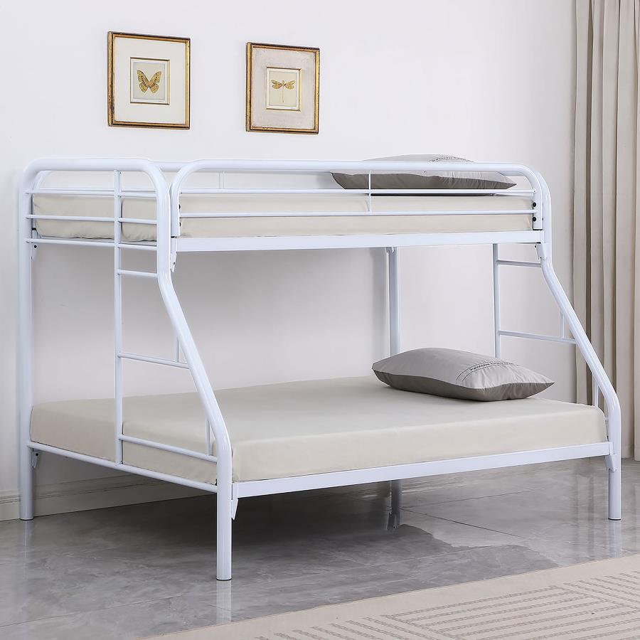 Morgan White Twin / Full Bunk Bed - MyWaynesHome #