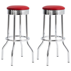 Theodore Red Swivel Bar Stool - MyWaynesHome #