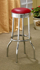 Theodore Red Swivel Bar Stool - MyWaynesHome #