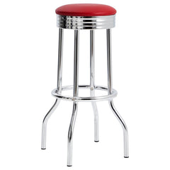 Theodore Red Swivel Bar Stool - MyWaynesHome #