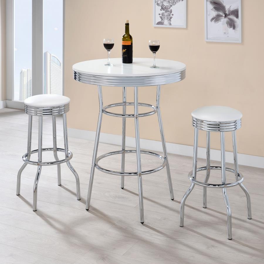 Theodore White Bar Table - MyWaynesHome #