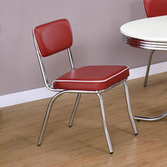 Retro Red Side Chair - MyWaynesHome #