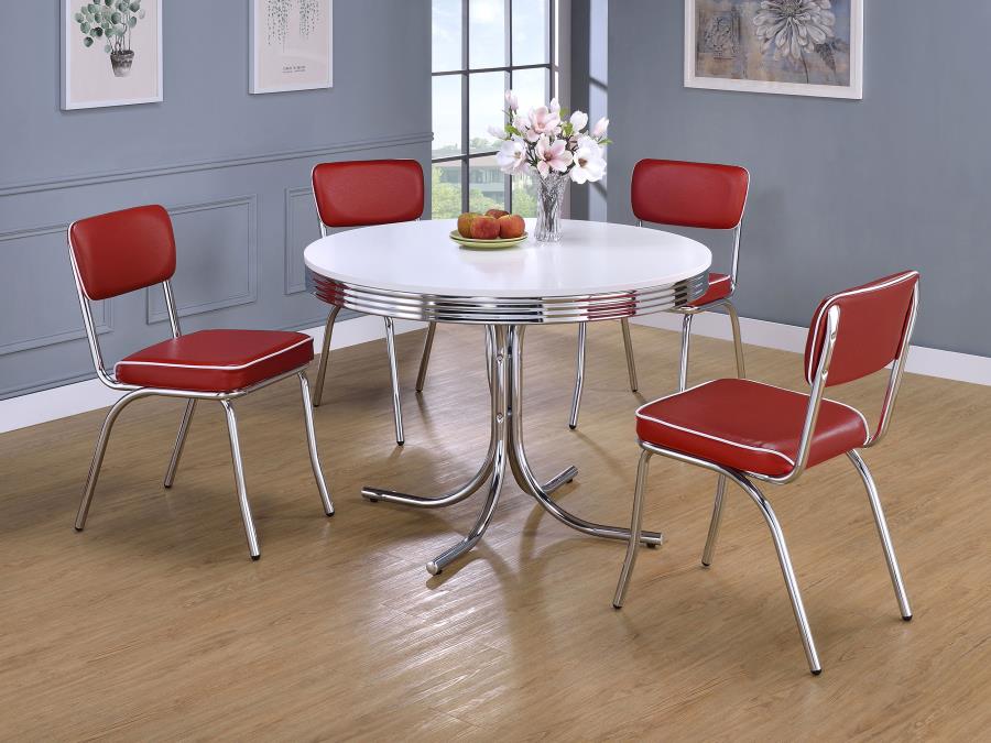 Retro Red Side Chair - MyWaynesHome #