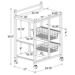 Kelvin White Kitchen Cart - MyWaynesHome #