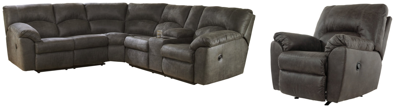 Tambo 2-Piece Sectional with Recliner - MyWaynesHome #