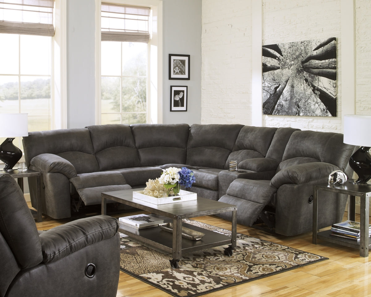 Tambo 2-Piece Sectional with Recliner - MyWaynesHome #