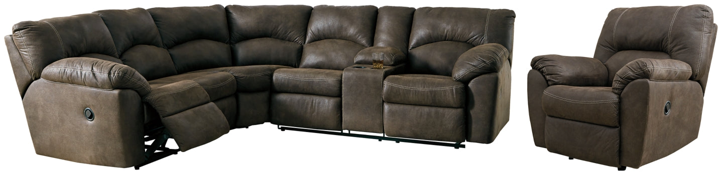 Tambo 2-Piece Sectional with Recliner - MyWaynesHome #