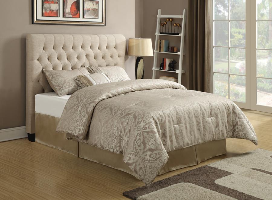 Chloe Beige Full Headboard & Hardware - MyWaynesHome #