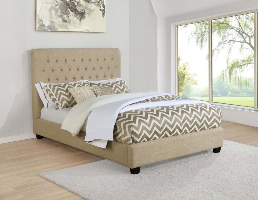 Chloe Beige California King Bed - MyWaynesHome #