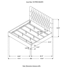 Chloe Beige California King Bed - MyWaynesHome #