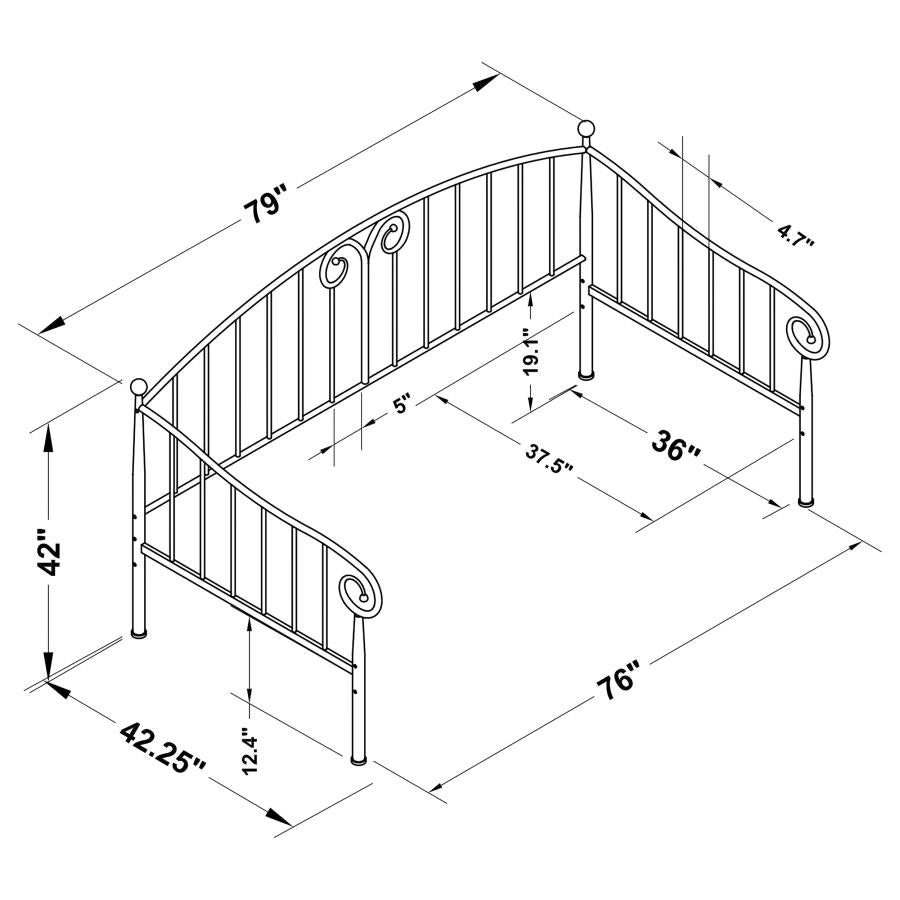 Grover Black Twin Daybed - MyWaynesHome #