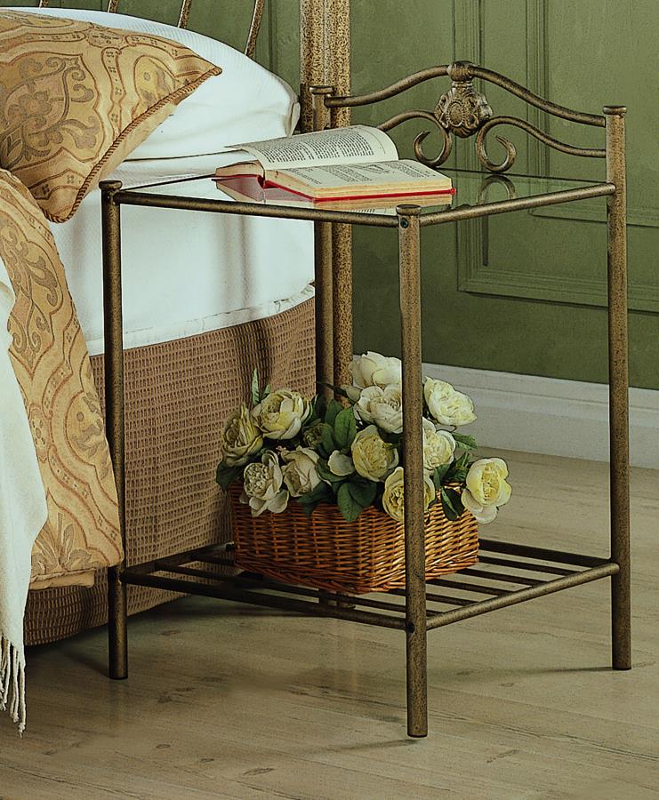 Sydney Gold Nightstand - MyWaynesHome #