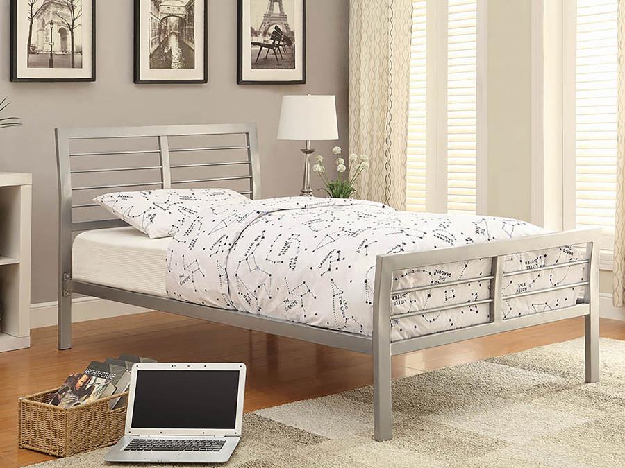 Cooper Silver Twin Bed - MyWaynesHome #