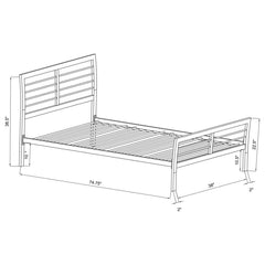 Cooper Silver Twin Bed - MyWaynesHome #