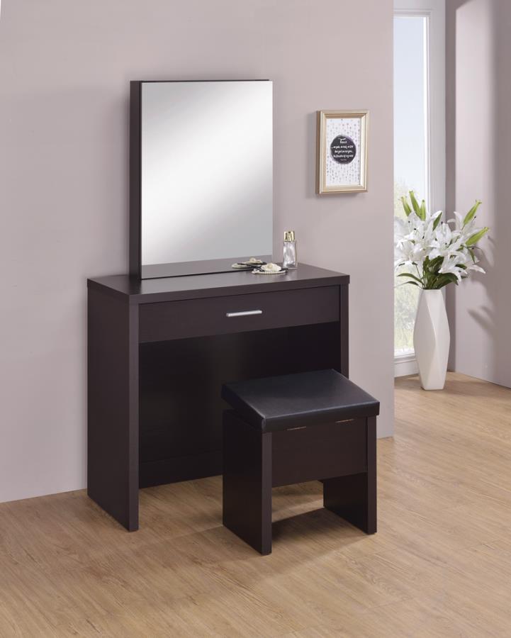 Harvey Brown Vanity Table & Mirror - MyWaynesHome #