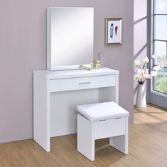 Harvey White Vanity Table & Mirror - MyWaynesHome #