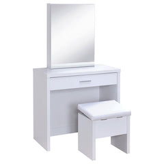 Harvey White Vanity Table & Mirror - MyWaynesHome #