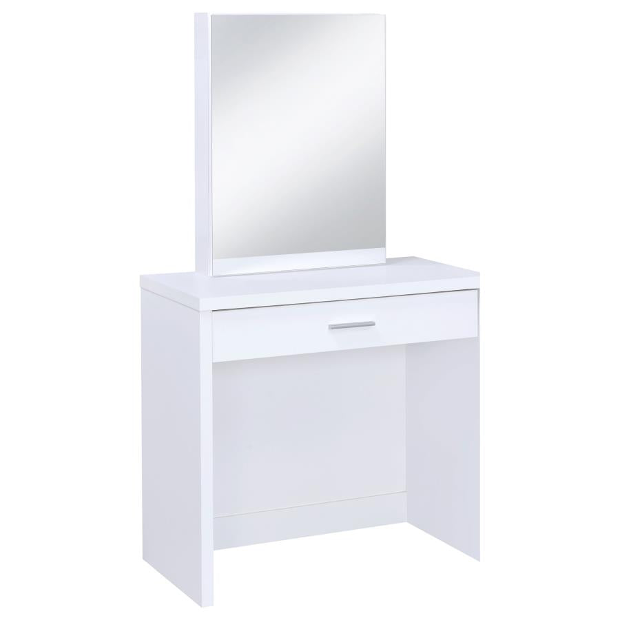 Harvey White Vanity Table & Mirror - MyWaynesHome #