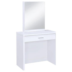Harvey White Vanity Table & Mirror - MyWaynesHome #