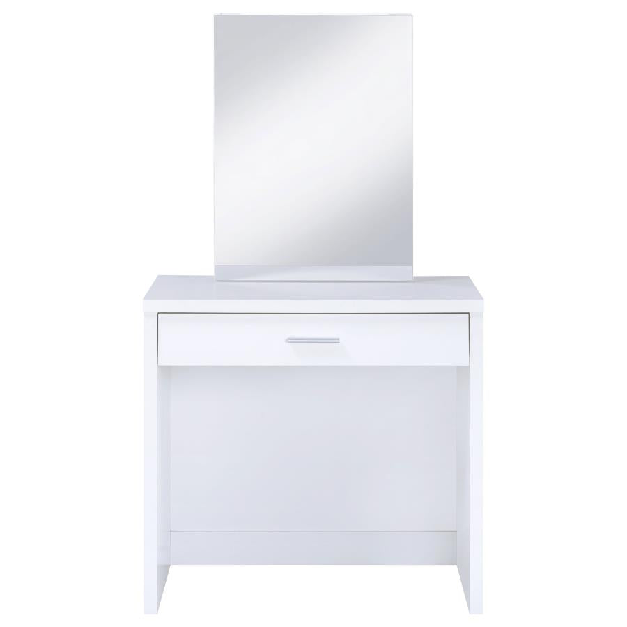 Harvey White Vanity Table & Mirror - MyWaynesHome #