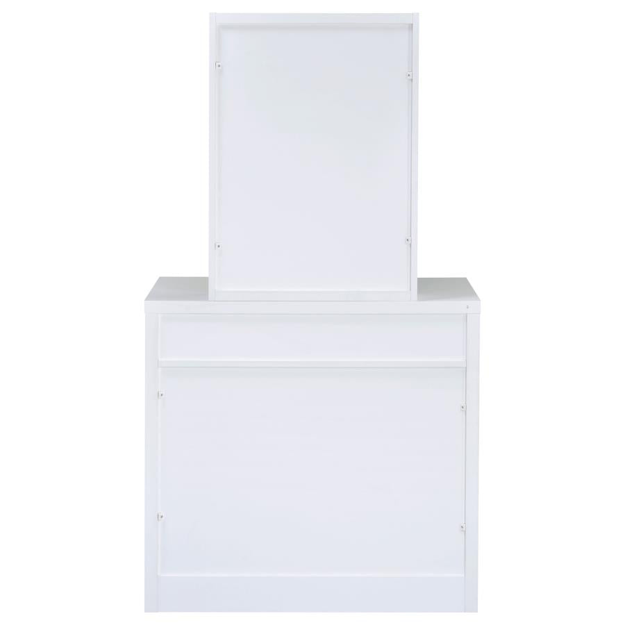 Harvey White Vanity Table & Mirror - MyWaynesHome #