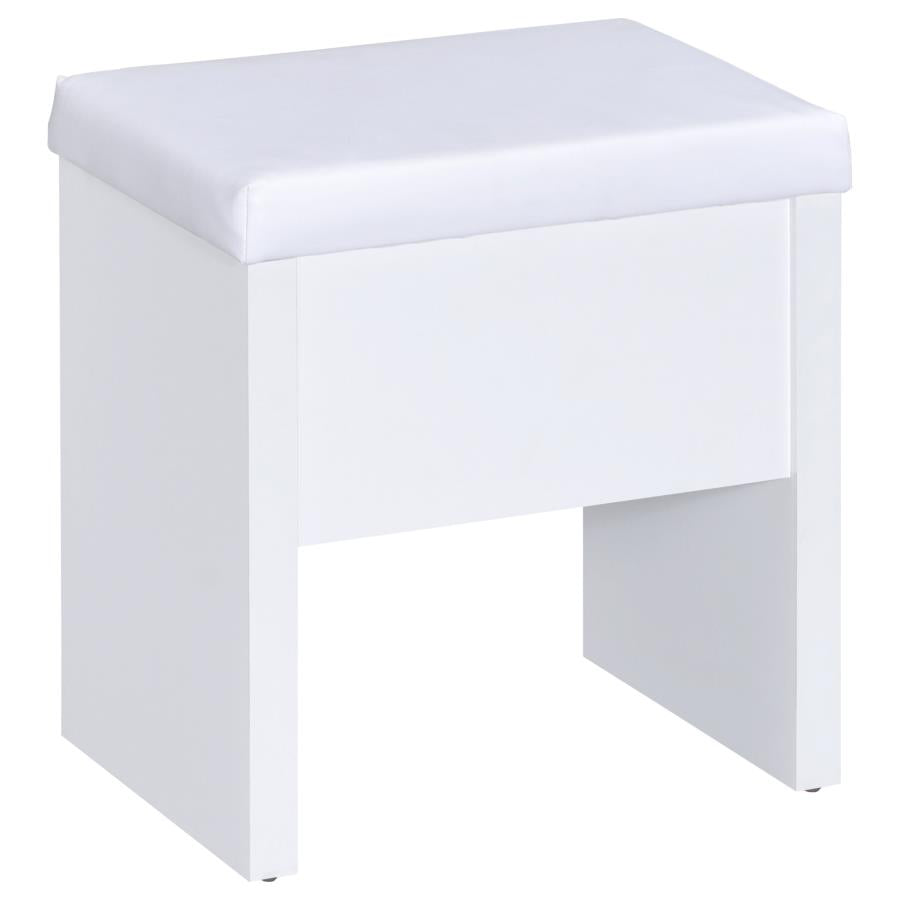 Harvey White Vanity Table & Mirror - MyWaynesHome #