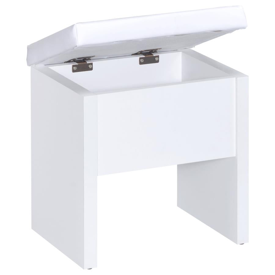 Harvey White Vanity Table & Mirror - MyWaynesHome #