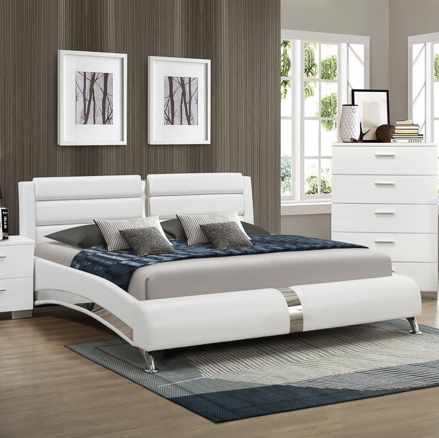 Jeremaine White Eastern King Bed - MyWaynesHome #