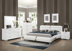 Jeremaine White Queen Bed 4 Pc Set - MyWaynesHome #
