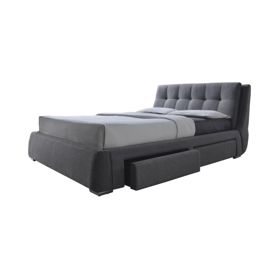 Fenbrook Grey Eastern King Storage Bed - MyWaynesHome #