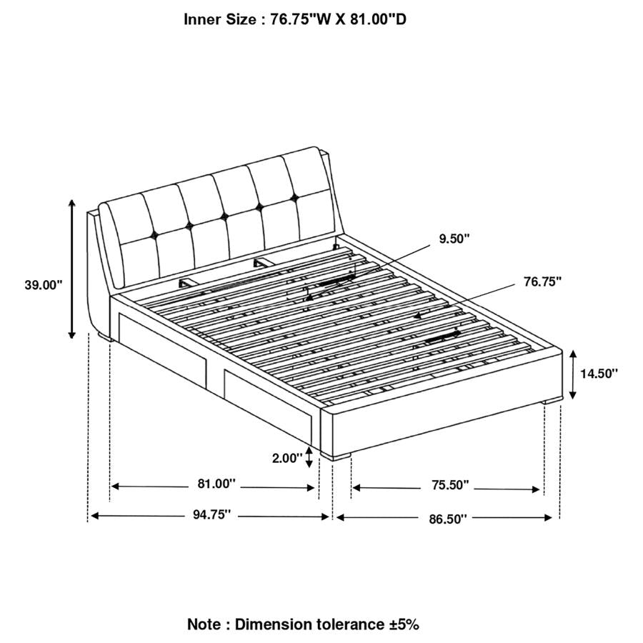 Fenbrook Grey Eastern King Storage Bed - MyWaynesHome #