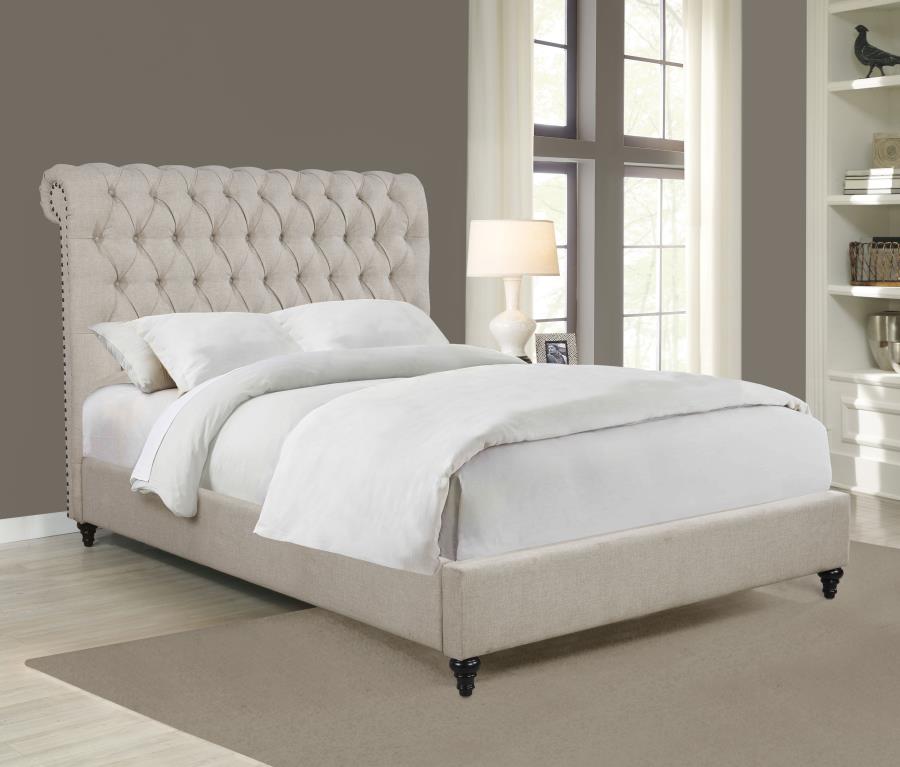 Devon Beige Full Bed - MyWaynesHome #