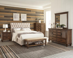 Devon Brown Eastern King Bed 4 Pc Set - MyWaynesHome #