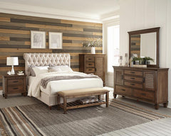 Devon Brown Eastern King Bed 4 Pc Set - MyWaynesHome #