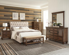 Devon Brown Eastern King Bed 5 Pc Set - MyWaynesHome #